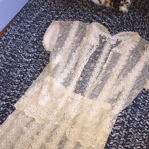 Crochet skirt and shirt set